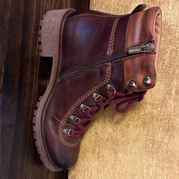 PIKOLINOS Brown and Burgundy Lace Up Boots - Picture 4 of 9